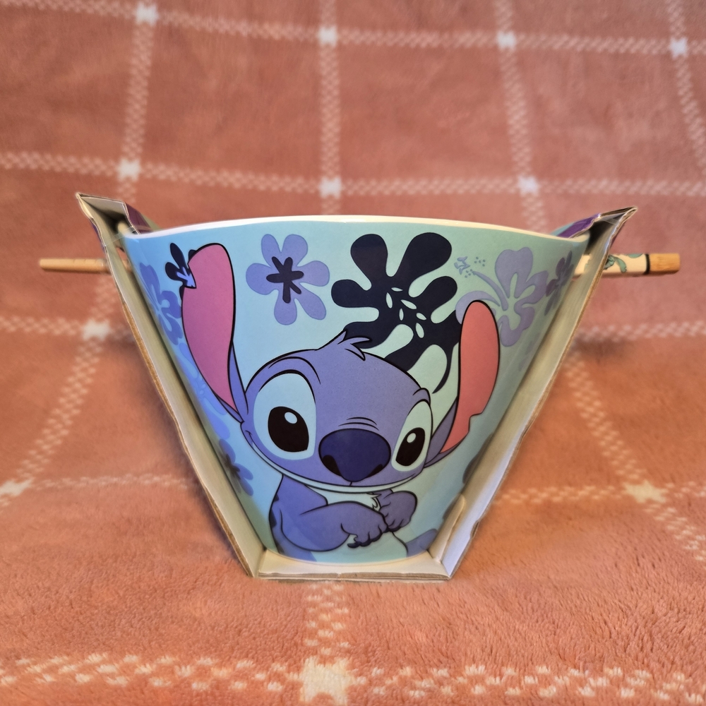 🌺NEW Disney's Stitch 16oz Ramen Bowl with Chopsticks
